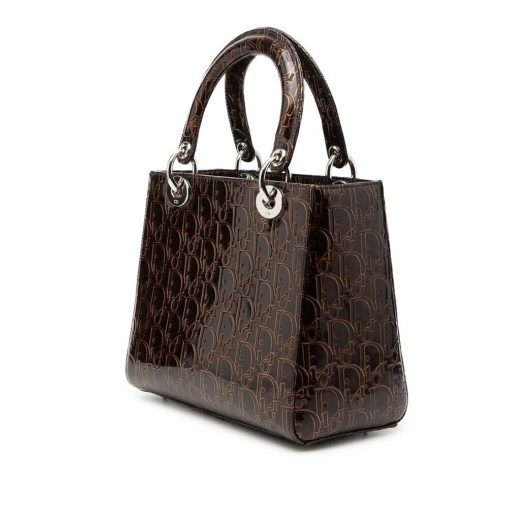 CHRISTIAN DIOR Brown Leather Trotter Shoulder Bag - Picture 2 of 7